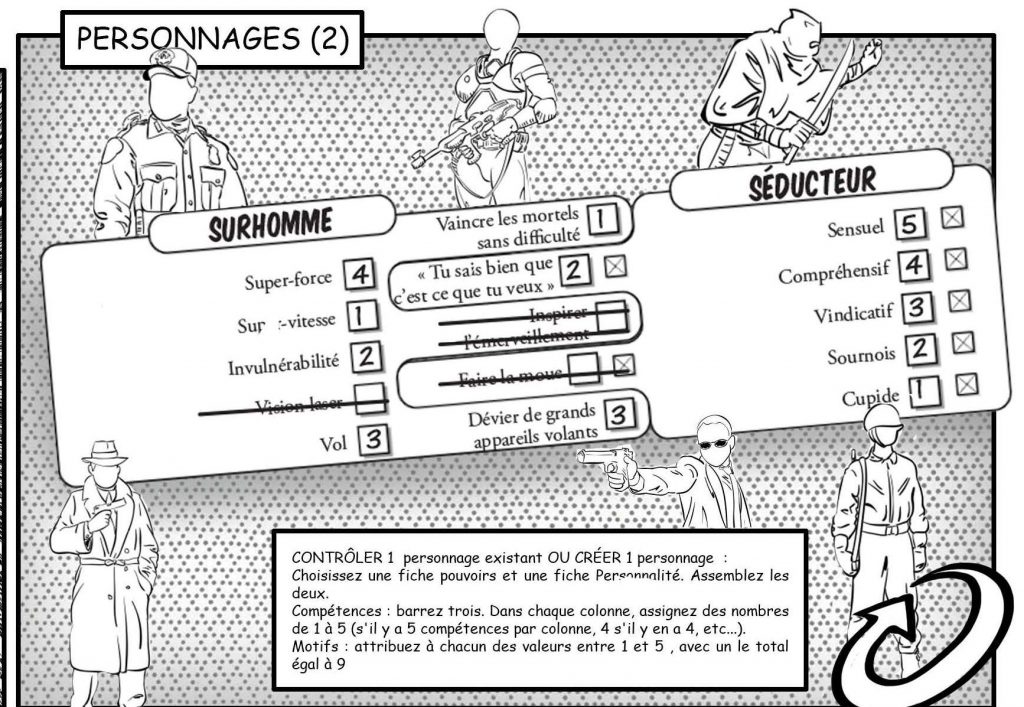 fiches de personnage click'n'load